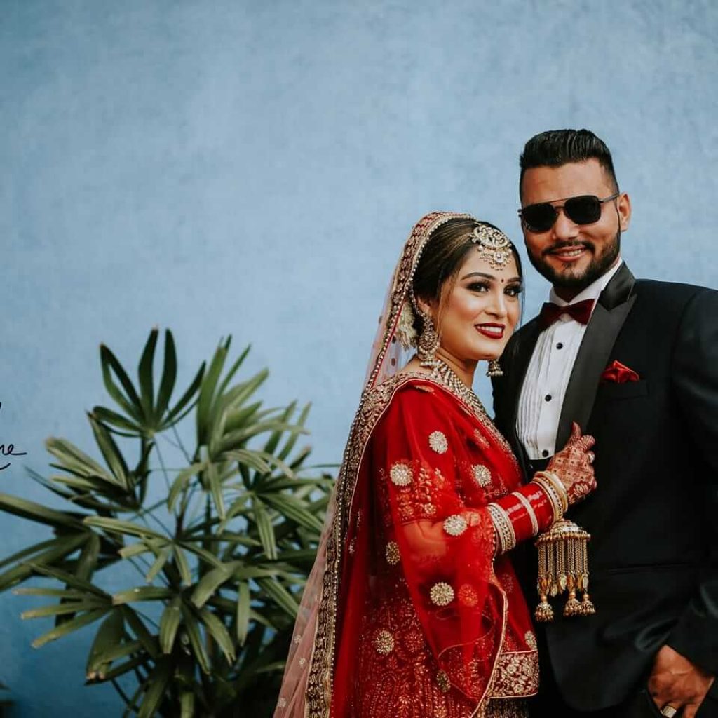This Bride Wore A Beautiful Red Bridal Lehenga With Customized Latkans For  Her Punjabi Wedding