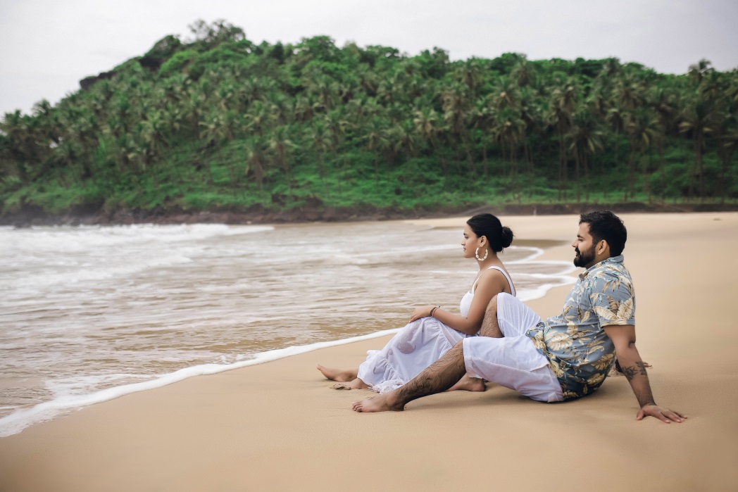 Beach pre-wedding