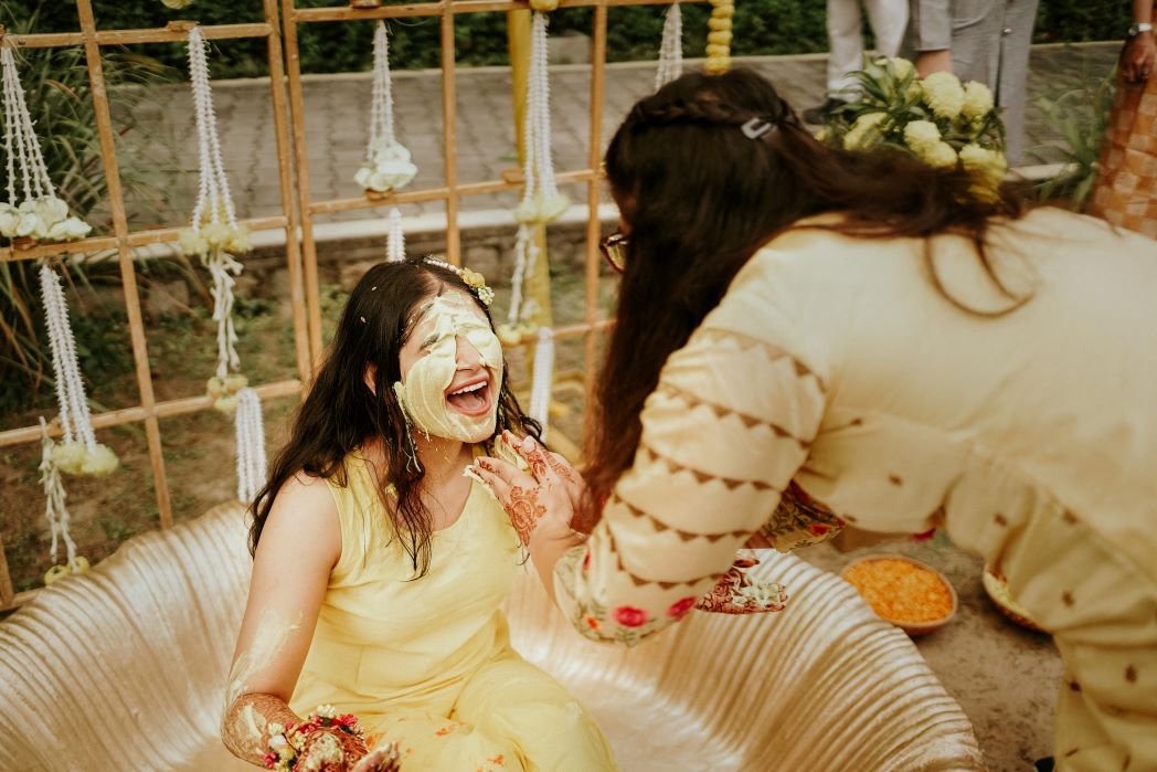 Fun photos from Haldi ceremony