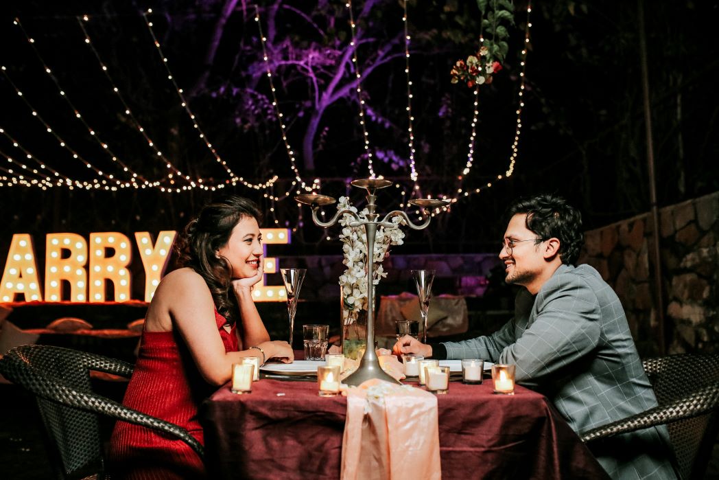 proposal set-up at pre-wedding